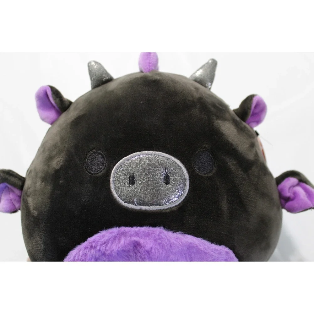 Squishmallows 8 Inch Dent the Dragon Halloween 2023 Black Purple‎ Plush NEW